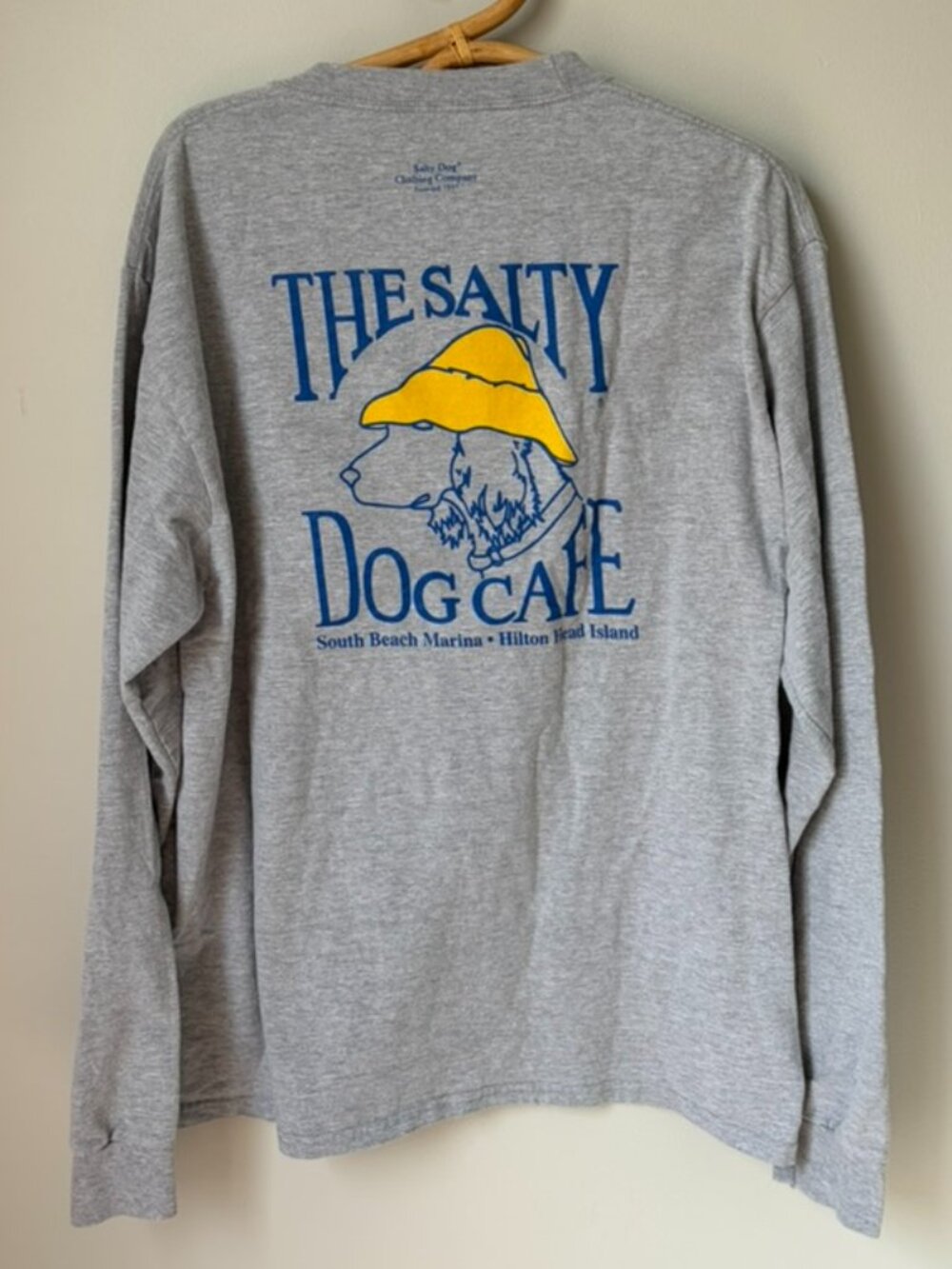 The Salty Dog Cafe Hilton Head Island Gray Long Sleeve T-shirt Men's Large